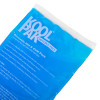 Close up of st john ambulance koolpack reusable hot cold pack showing blue packaging with product details