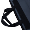 Close up of the black handles on the laerdal little anne training manikin with bag dark skin carrying case