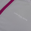 Close up of jacket fabric and zipper on laerdal little anne training manikin with bag dark skin