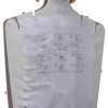 laerdal little anne training manikin with bag light skin showing the chest with printed instructional diagrams