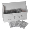 Open box of st john ambulance manikin wipes showing 50 individually wrapped packets inside