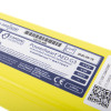 Close up label on cardiac science powerheart g3 plus intellisense battery showing specifications and expiry date