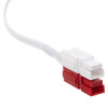 Connector end of cardiac science powerheart aed g3 plus adult defibrillator pads cable in white and red colors