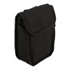 st john personal issue kit bag in black fabric shown from an angled side view with flap closed