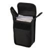 st john personal issue kit bag open showing contents inside a black fabric case with velcro closures