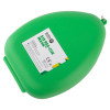 Side view of the St John reusable rescue mask closed in its bright green plastic case