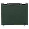 Back view of st john ambulance bs8599 1 compliant workplace first aid kit in dark green case with handle