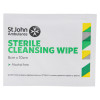 st john ambulance universal refill kit sterile cleansing wipe packet with size and alcohol free info