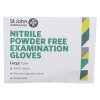 St John Ambulance universal refill kit showing packaging of large nitrile powder free examination gloves