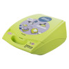 angled view of the zoll aed plus trainer 2 with instructional graphics on the top surface