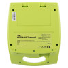 Back view of the zoll aed plus trainer 2 showing label and battery compartment