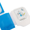 zoll aed plus training cpr d padz set showing bottom side with instructional graphics and blue adhesive pad