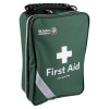 Green Stjzwffam St John Ambulance Bs8599 Compliant Zenith First Aid Kit angled view with white first aid cross and text