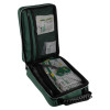 Open Stjzwffam St John Ambulance Bs8599 Compliant Zenith First Aid Kit showing contents in green zippered case
