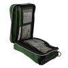 Open st john bs85991 compliant workplace kit small with green case and visible contents inside mesh compartments