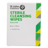 st john ambulance first aid kit travel zenith pouch showing pack of sterile cleansing wipes with 10 alcohol free wipes