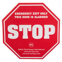 a front shot of the STI 6400 alarm warning emergency exit sign