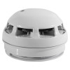 Front view of the rafiki twinflex multipoint asd detector without sounder showing its white domed design with ventilation slots