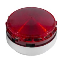 angled view of a twinflex flashpoint low profile with a red circular top and white base