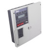 rafiki twinflex pro 2 fire alarm panel 2 zone shown from an angled view with buttons and display visible