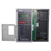 rafiki twinflex pro 2 fire alarm panel 2 zone with front doors open showing control buttons and circuit board inside