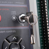twinflex pro 4 zone panel showing a key inserted in the power supply control switch