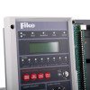 Closeup of the display and internal components of the rafiki twinflex pro 2 fire alarm panel 8 zone
