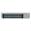 Back view of an access control slimline electromagnetic lock showing its rectangular metal body with three magnet bars