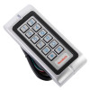 access control waterproof keypad shown flat and angled with numbered buttons and wired connection visible