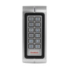 Front view of an access control waterproof keypad and proximity card with numbered buttons and symbols