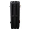 Back view of a Thomas Glover fire extinguisher cabinet showing a tall black rectangular case with red clips on the side