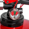 Close-up of the gauge on the thomas glover 9kg monnex powder extinguisher showing the pressure indicator in green and red zones