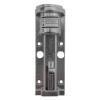 thomas glover panic bolt mk2 shown from the front with metallic finish and mounting holes visible