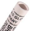 spare ceramic tube for the redlam panic bolt showing angled end of the tube with black printed text on white ceramic surface