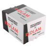 Box angled showing spare ceramic tube for the redlam panic bolt box of 20 with white and black packaging and red text
