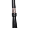 Nozzle detail of the powerx 4kg powder extinguisher with black hose and metal connector