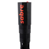 Smoke sabre aerosol smoke detector tester dispenser with black body and red logo on white background