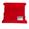 Front view of the thorpe mill emergency evacuation sledge in red fabric with a visible instruction label