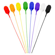 TS500 Tamper Seals shown in red, orange, yellow, green, blue, purple, white and black