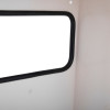 Inside view of the slot in the mailsafe residential mailbox showing the opening and surrounding frame