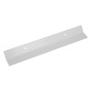 mailsafe commercial mailbox anti baffle device in white metal with two holes for fixing