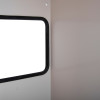 Close up of the slot on a mailsafe commercial mailbox showing the edge and opening of the slot
