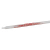 closeup of the mailsafe mailbag extinguisher replacement tube showing white slender tube with red text