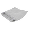 Back view of the mailsafe mailguard protection bag showing its open end with seal and white material
