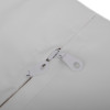 Close-up of the white zip on the mailsafe mailguard protection bag showing the zipper pulls and stitching