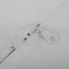 close-up of the white zip on the mailsafe mailguard mailbag with extinguisher showing the zip pull tabs