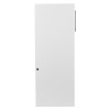 Side view of the anti‑arson mailbox showing slim profile and hinge positioning