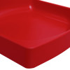 Close up of the base of the ultrafire single premium stand red showing its shape and colour