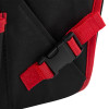Close up of a black buckle attached to a red strap on the ultrafire engineer servicing kit
