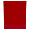 Back view of a red metal ultrafire fire safety document box with holes for wall mounting